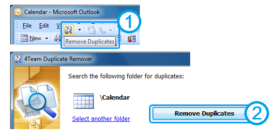 Remove duplicate calendar events