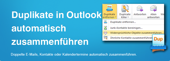 Duplikate in Outlook entfernen. Outlook Duplicate Remover für Microsoft Outlook.