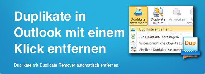 Duplikate in Outlook entfernen. Outlook Duplicate Remover für Microsoft 