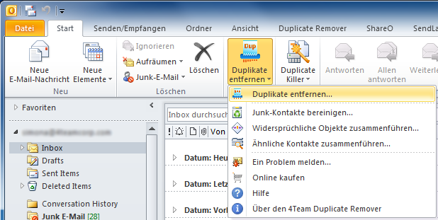 So werden Outlook-Duplikate entfernt